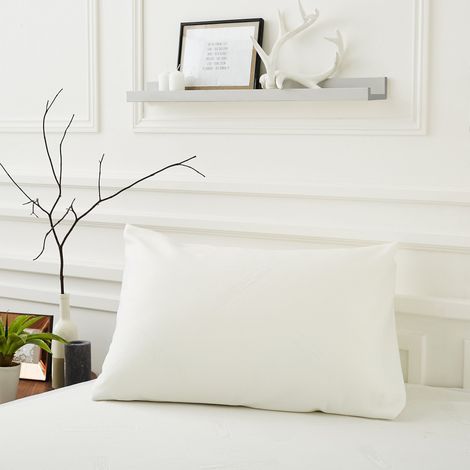 Protège Oreiller 65x65 cm  Tissu  Anti Transpiration Respirant  Fermeture à Rabat  Hôtellerie de Luxe (1/5)