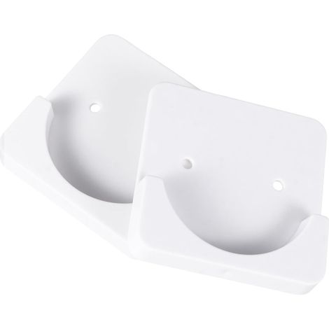 Support de tringle à rideau douche , empêche le tomber , en plastique , 2 pièces , auto-adhésif , fo (1/5)