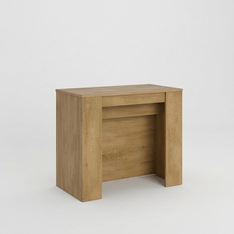Ausziehbare Konsole aus Naturholz, kompaktes Design 90x48-296 Venus (1/3)