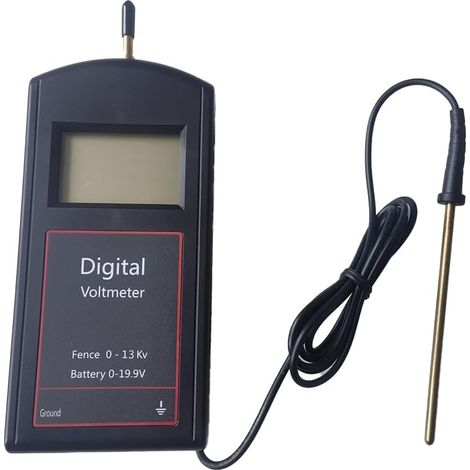 Testeur de Clôture Électrique Polyvalent, Test de Batterie avec Grand Écran LCD, Testeur de Tension de Clôture Électrique Numérique 0-13000V (1/5)