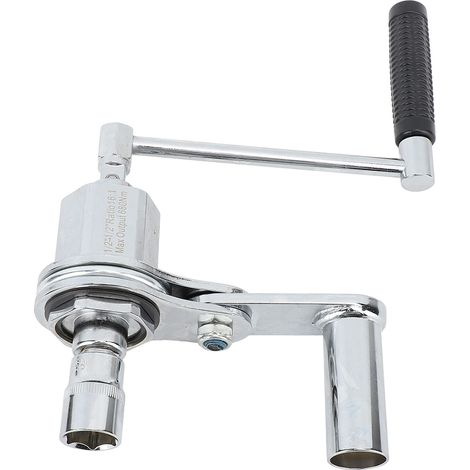 Kit clé multiplicateur de couple acier haut carbone ratio 1:16 carré 1/2 gain de force démonte-écrous roue auto avec boîte et 4 accessoires (1/5)