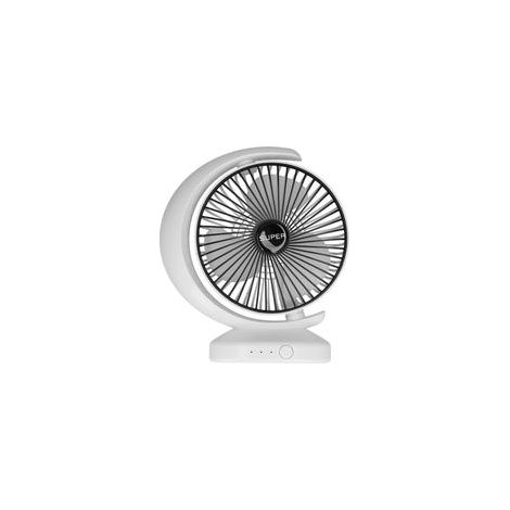 Ventilatore Da Tavolo Usb Silenziosa Con Rotazione Testa Flusso Aria A 3 Livelli Bianco (1/5)