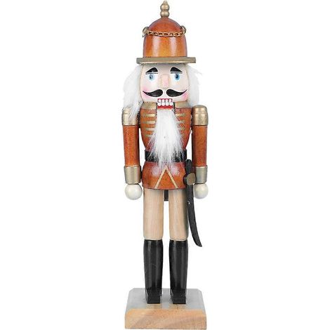 Figurine de Casse-Noisette en bois, soldat de Casse-Noisette, décoration de Noël-25CM-Brown (1/3)