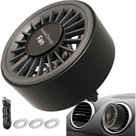 Ventilateur Voiture Décoration Lumineuse Colorée Parfumée (1/5)