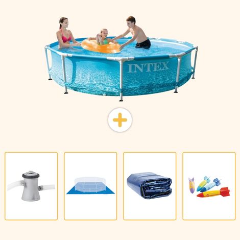 Intex Piscine Tubulaire Ronde - 305x76 cm - 5-pièces S220 (1/5)