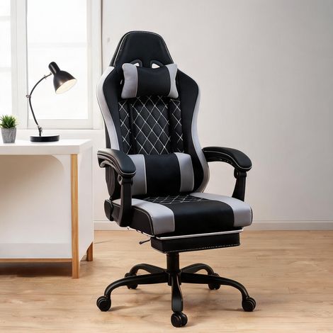 Chaise de bureau en tissu maille métal 70 x 70 x 127 cm (1/5)