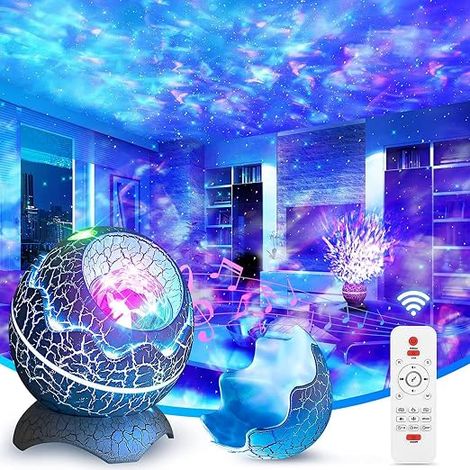 Dinosaur Egg Starry Light USB Powered White Noise Musical Projection Projector Galaxy Remote Control Decoration Nursery Night Light (1/5)