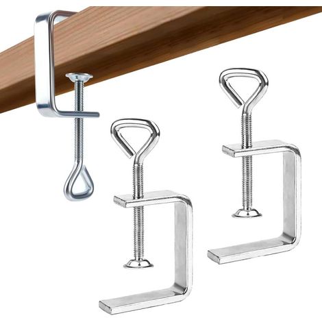 Lot de 2 serre-joints en C - En métallique inoxydable - Pour le travail du chêne - Largeur réglable (1/5)