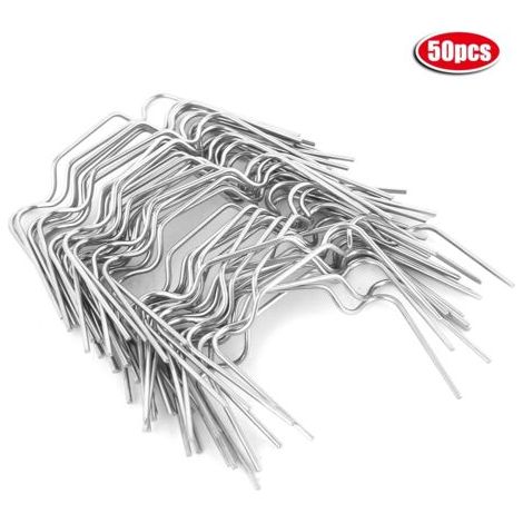 50 Pièces Clips pour Serre, Acier Inoxydable Type W, Clip de Serre Vitrage, Clip W Type pour Serre, Serre W Clips Fil de Verre, Clip de Vitrage de Type W en Acier Inoxydable, Accessoire pour serre (1/5)