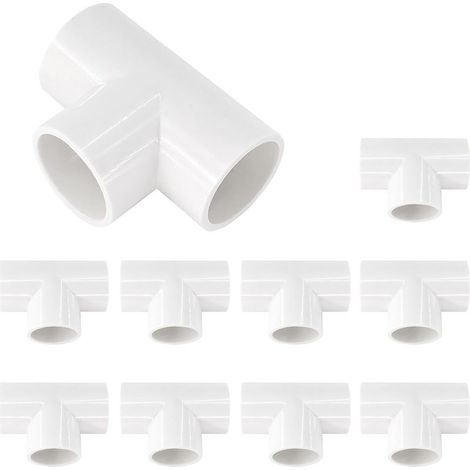 Lot de 10 connecteurs en PVC résistant pour Montage de Meubles à 3 Voies de 20 mm (1/4)