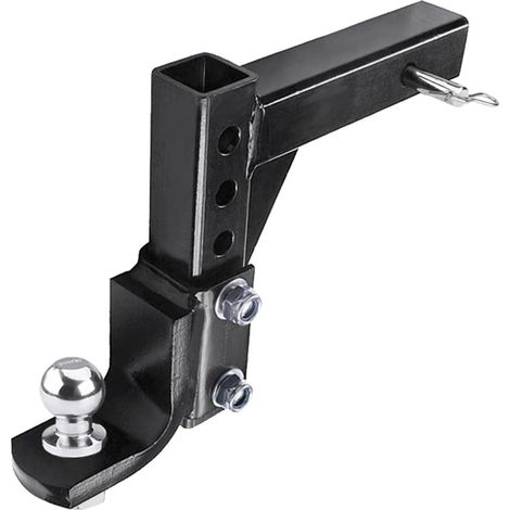 Remorque Réglable À 4 Niveaux De 10 Pouces, Support De Boule D'attelage for Récepteur De 2 Pouces avec Boule De 50mm, Pièces De Camping-Car, Accessoires De Caravane(Set with 2Inch Ball) (1/5)