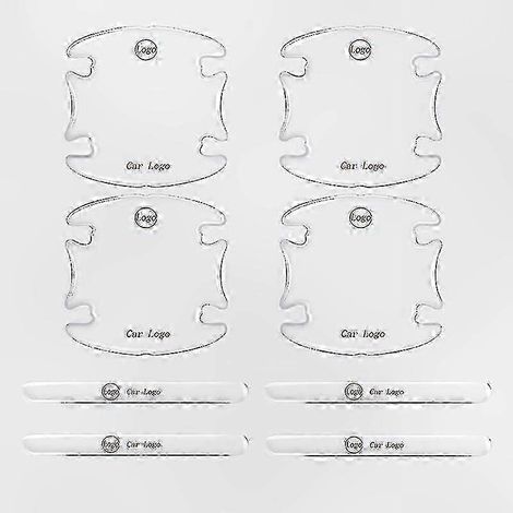 Protège-porte adhésif anti-rayures pour voiture, film de protection poignée intérieure, couverture résistante aux chocs, kit de 10 pièces, finition noire mat, installation facile sans outils. (1/5)