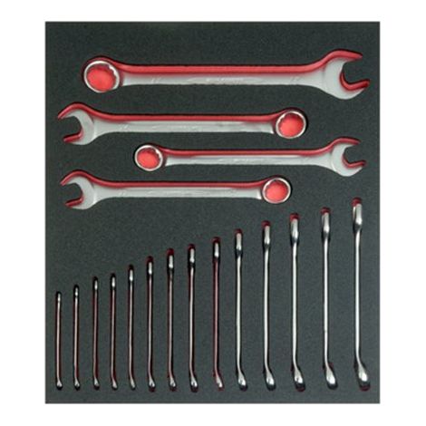 FOAM CON LLAVES COMBINADAS, 18 PZS - BAHCO