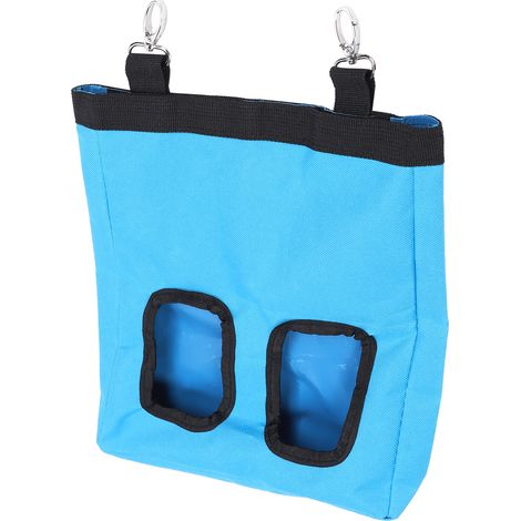 Sac de rangement suspendu pour mangeoires de lapins et autres petits animaux - Bleu - 25 x 30 cm (1/5)