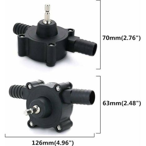 Pompe électrique portable pour perceuse-visseuse, auto-aspirante, adaptée pour transférer huile, liquide et eau (1/5)