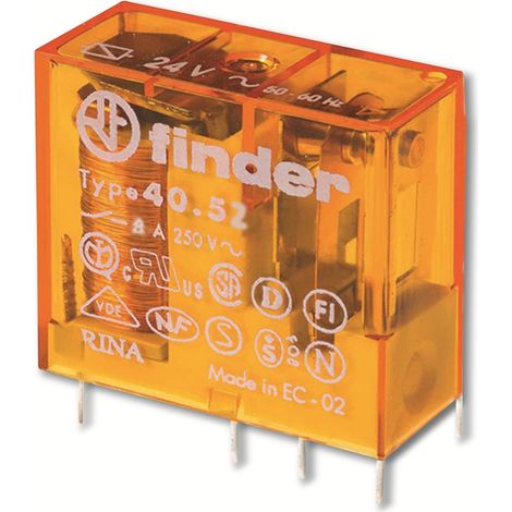 Finder Steck/Printrel.24VDC 2W 8A Raster 5mm Gold-K. 40.52.9.024.5000