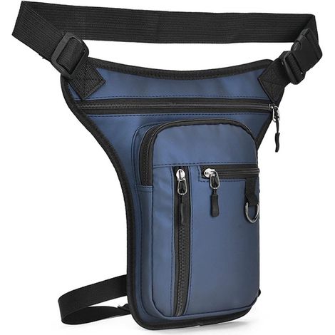 Sacoche de jambe et de ceinture étanche pour l'extérieur, avec sangles réglables, pour hommes et femmes - Bleu (1/5)