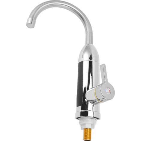Robinet chauffant électrique en acier inoxydable pour cuisine et salle de bain, prise européenne 220 V