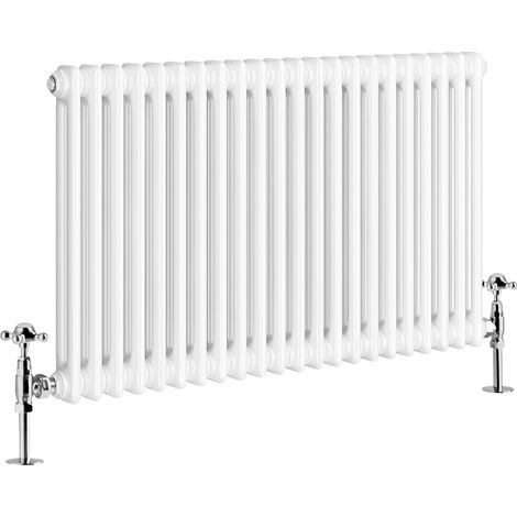 Warmehaus Traditional Double Column White Radiator 600 x 1010mm (1/5)