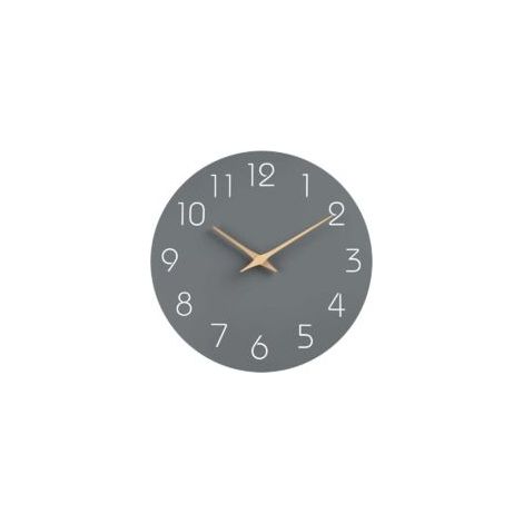 Orologio da parete silenzioso, senza ticchettio, decorativo per cucina, camera da letto, bagno, ufficio, soggiorno, a batteria – 25 cm, in legno, moderno e semplice (grigio) - Crezuo (1/4)