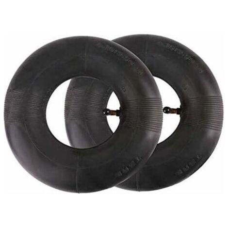 Lot de 2 chambres à air de 4.10/3.50-4" pour chariot à main, chariot de transport, chariot de jardin, tondeuse à gazon - Rechange pour 4,10-4 (1/4)