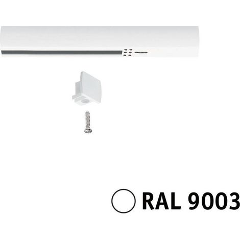 95642 Elément pour système d'éclairage sur rail haute tension Embout d'alimentation blanc signal (1/4)
