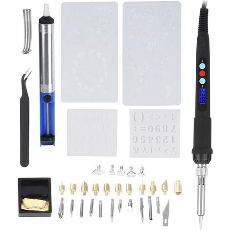 Kit de Fer à Souder Électrique 39 Pièces Outils de Soudage 200-500℃ 110V 60W (1/5)