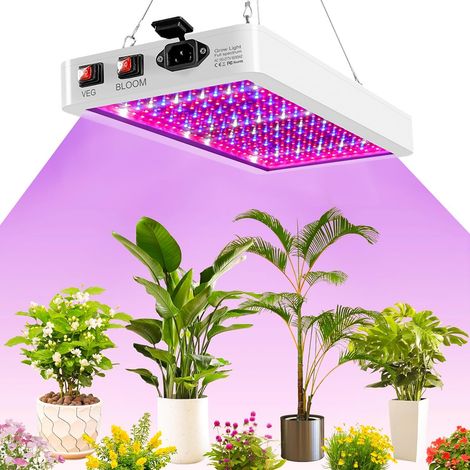 Lampe de culture LED BW2000 à spectre complet avec UV IR, double puce LED pour serre et plantes d'intérieur, légumes et fleurs, blanche (1/5)