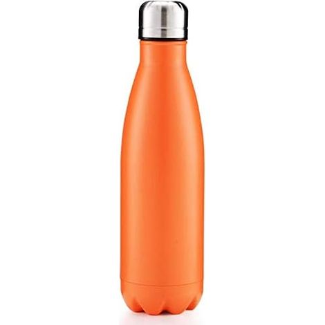 Vakuumisolierte Edelstahl-Trinkflasche für Outdoor-Sportarten, geeignet für Bowling und Cola, orange, 500 ml