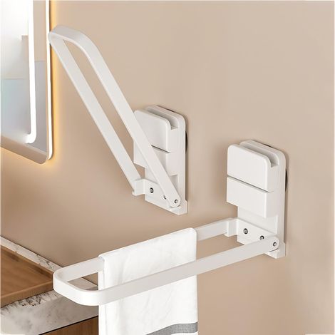 2er-Pack Handtuchstangen mit Saugnapf, Handtuchhalter fürs Badezimmer ohne Bohren, intelligentes Belüftungsdesign, platzsparende Aufbewahrung für Küche, Wohnheim, Wohnung und Hotel (1/4)