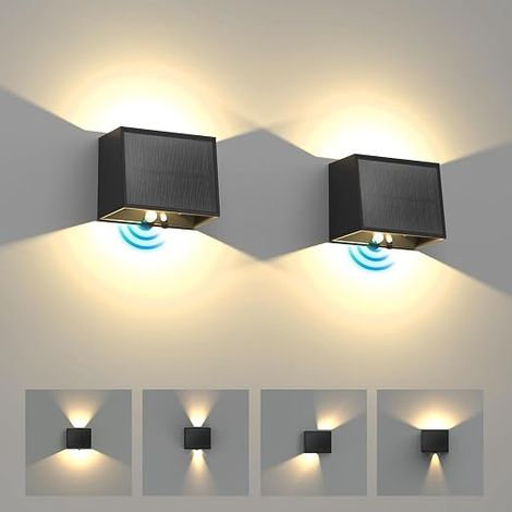 Solar Wall Light Outdoor Motion Detector, Outdoor Solar Light, Waterproof Wireless Wall Light, Security Light for Garden Fence (1/5)