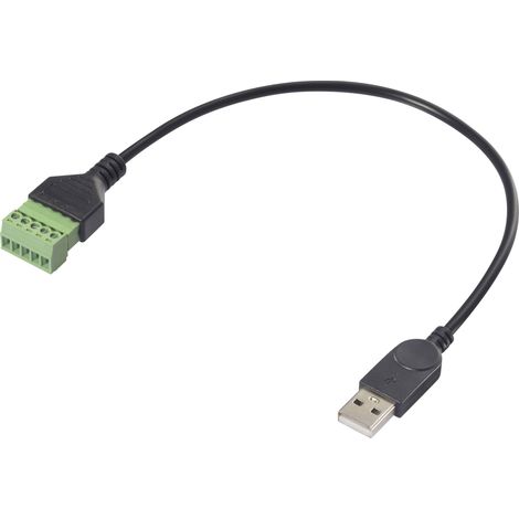Renkforce USB 2.0 Câble adaptateur [1x USB 2.0 type A mâle - 1x Raccordement par serrage] RF-6443966 (1/3)