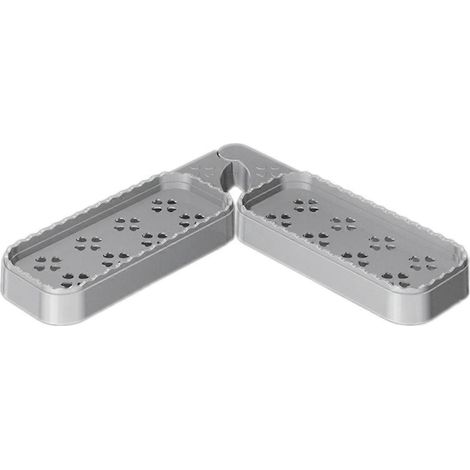 Étagère pivotante pour salle de bain, accessoires de salle de bain, organisateur de WC gris-- (1/5)
