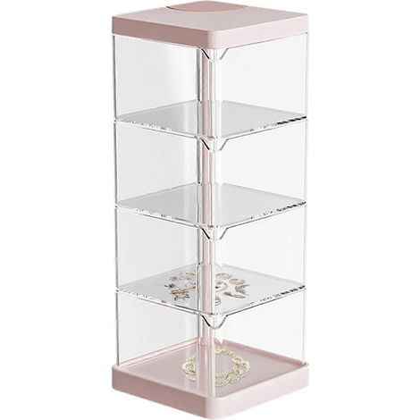 Boîte de rangement de bureau, tiroirs de rangement empilables, rose (comme sur la photo) (1/5)