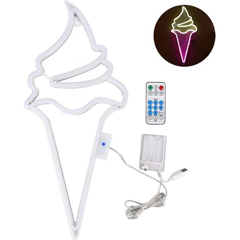 lumineuse néon LED en forme de glace étanche alimentée par (1/5)
