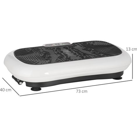 Plataforma vibratoria de fitness con 2 bandas, 99 niveles de vibración, 200 W, blanca HAVRYA (1/5)