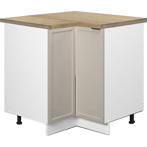 Eckunterschrank Fame-Line, GrauBeige, 80.5 cm, AP Eiche, Vicco (1/5)