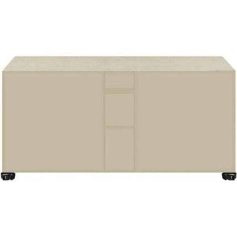 Rechteckige Gartenabdeckung 87 x 87 x 77 cm aus 420D Oxford-Gewebe, wind-, regen- und UV-beständig – Beige (1/5)
