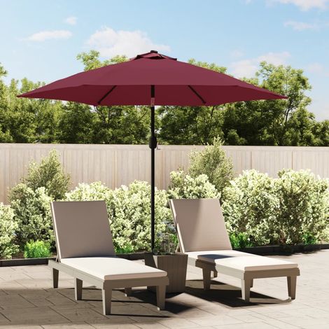 Tissu de remplacement pour parasol d'extérieur-Tissu de rechange Bordeaux 300 cm 733482 (1/5)