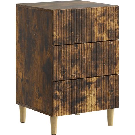 Bedside Cabinet Smoked Oak 43 x 41 x 66.5 cm Engineered Wood vidaXL