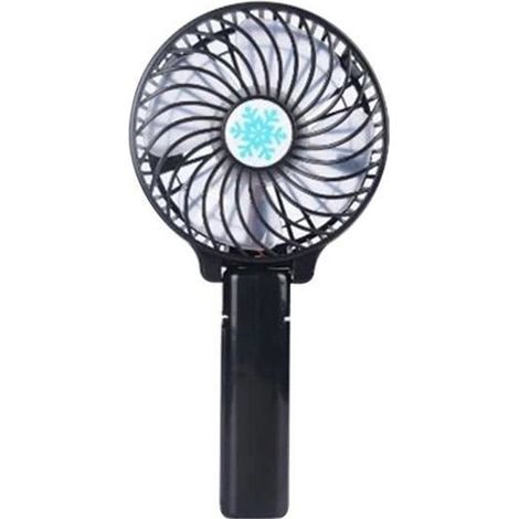 NOIR Mini Ventilateur d'été USB rechargeable Réglable Multi-vitesse Pliable Cooler Healthy Handhold Poche (1/2)