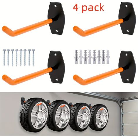 4x pneus de voiture supports muraux supports pneus jantes crochets treeframe supports