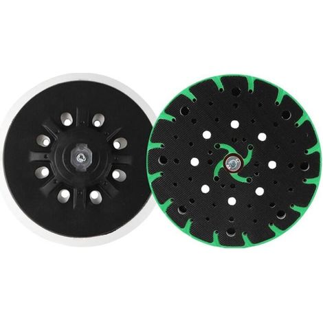 Create idea Patin de Ponçage 150mm pour Ponçage Sans Poussière M8 Filetage de Connexion Crochet Boucle Patin de Support Compatible avec Bosch Ponceuse Orbitale Compatible avec Festool ETS 150 (1/4)