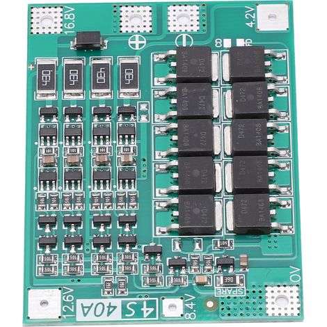 Plaque de protection BMS 4S 40A pour batterie Li-ion 16.8V avec équilibrage - Circuit de sécurité en résine