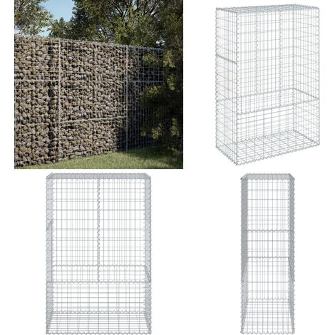 vidaXL Panier gabion avec couvercle 100x50x150 cm fer galvanisé (1/5)