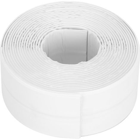 Ruban d'étanchéité mural blanc autoadhésif 38 mm, anti-moisissure, imperméable, pour salle de bain et cuisine (1/5)