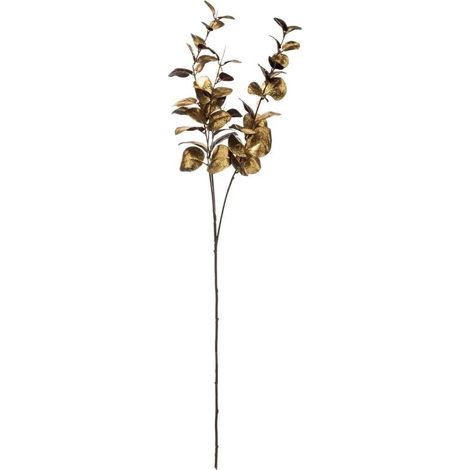 Branche d'Eucalyptus Déco "Soir" 76cm Noir & Or
