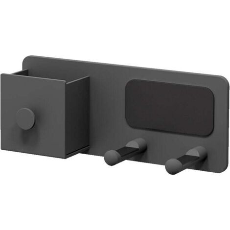 Support de Sèche-Cheveux, Porte Seche Cheveux sans Percage avec Range-Câbles, Support Auto-adhésif en Aluminium,Noir (1/4)