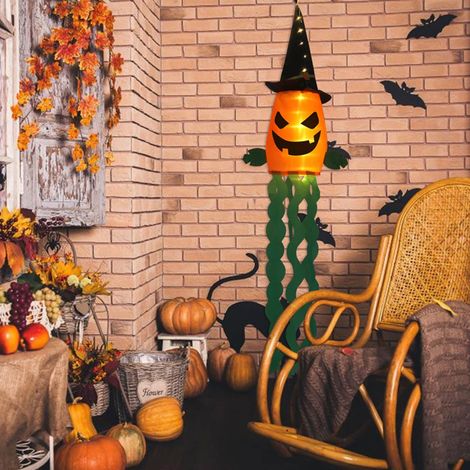 Guirlande Lumineuse Crâne - LED Clignotante - Décoration Halloween Extérieure et Intérieure - 135 x 39 cm - Piles CR2032 Intégrées - 1 Pièce