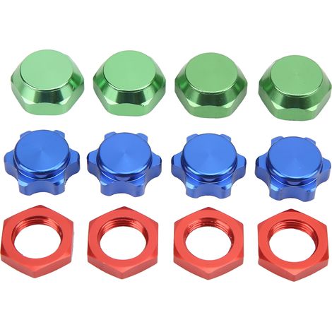 17-mm-Sechskant-Radmutter aus Aluminiumlegierung mit Montageabdeckung für 1/8-RC-Car-Upgrade-Teile (1/5)